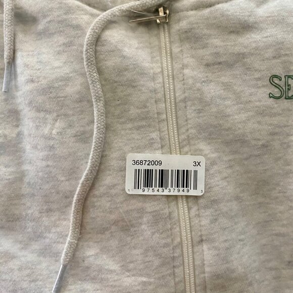 Selena Gomez Gray Floral Full Zip Hoodie Women's Plus Size 1X 2X 3X NEW NWT - Picture 13 of 14